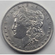 US AMERICA MORGAN SILVER DOLLAR COIN 1896 AU