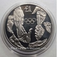 CYPRUS 1992 BU 1 POUND COIN OLYMPIC GAMES BARCELONA