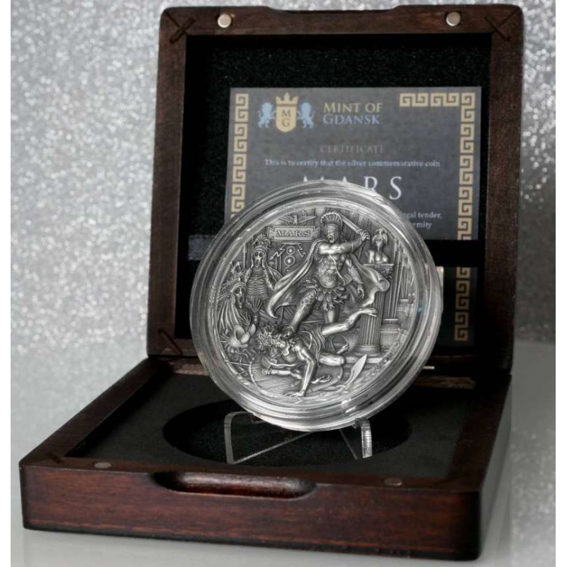 MARS ROMAN GODS 2021 2 oz Silver Coin NIUE GOLD AND SILVER BULLION
