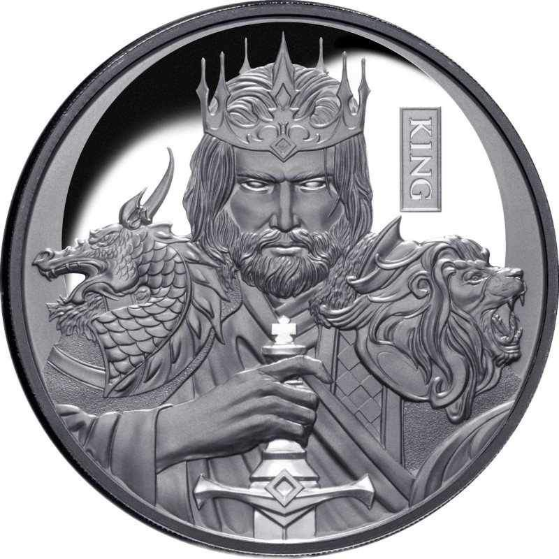 NIUE 2023 $1 Chess King 1oz Silver Black Proof Coin GOLD AND SILVER BULLION