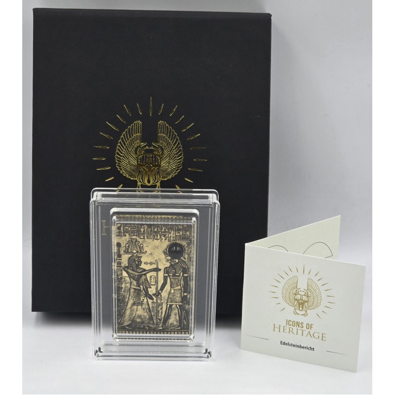 Egypt Icons of Heritage 2 Oz Silver Coin Bar 1000 Francs Mali 2022 GOLD AND SILVER BULLION