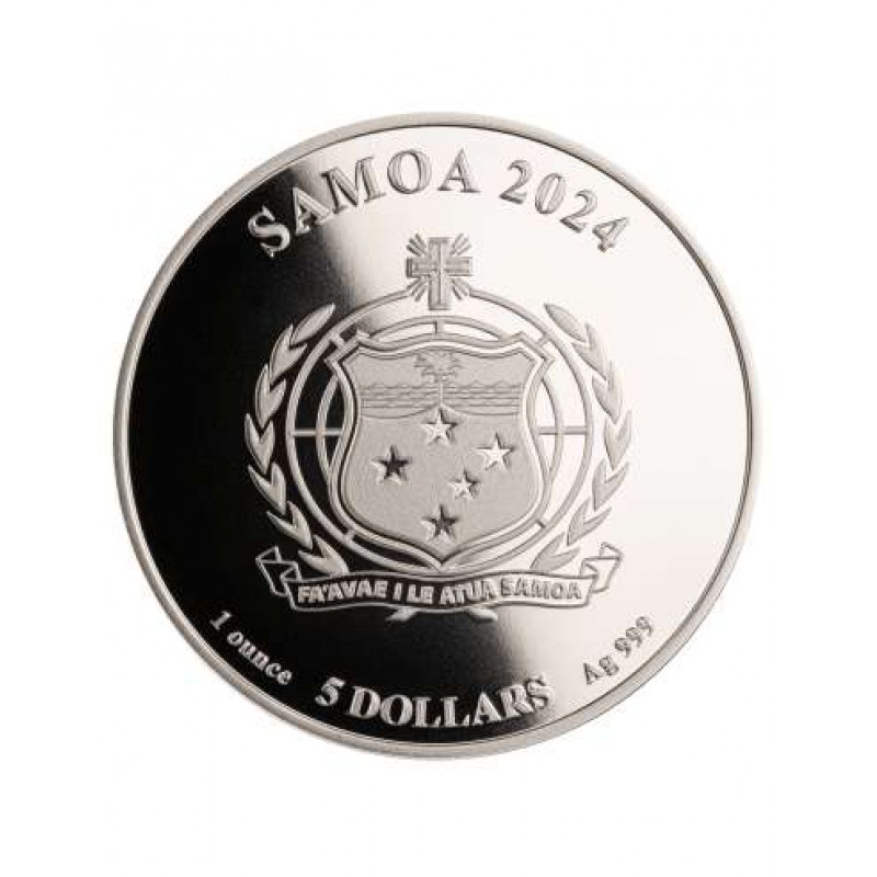 MONOPOLY RISE TO WEALTH 1 Oz Silver Coin Tala Samoa 2024 GOLD AND SILVER BULLION
