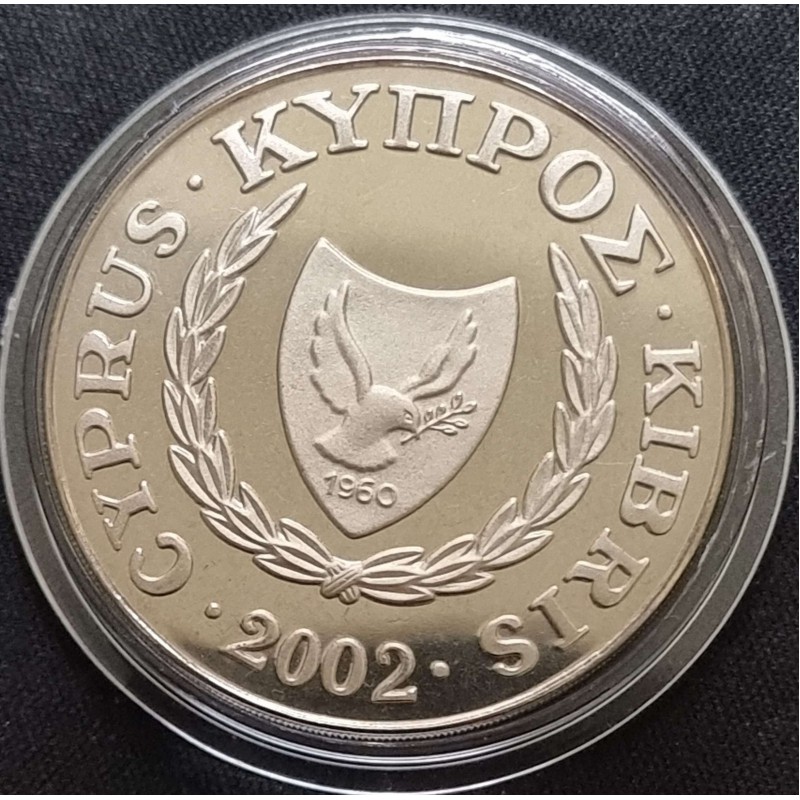 CYPRUS 2002 CUNI 1 POUND BUTTERFLY UNC BU COIN WORLD COINS