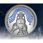 GREECE 2024 UEFA EURO 2004 ANNIVERSARY OF WINNING THE CUP SILVER PROOF COIN WORLD COINS