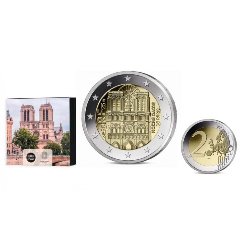 France 2025 Notre-Dame de Paris 2 Euro PROOF BE coin WORLD COINS