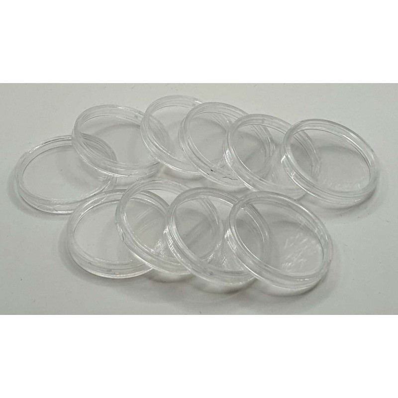 Generic round Coin capsules for coins Ø 32 mm - Pack of 10 ACCESSORIES & SUPPLIES