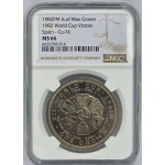 ISLE OF MAN CROWN 1982 SPAIN WORLD CUP NGC MS 66 POP 1 WORLD COINS