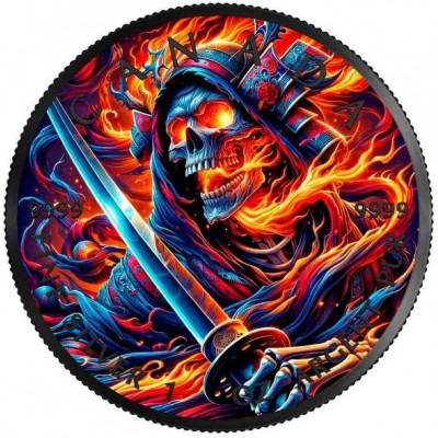 GRIM REAPER Samurai 1 Oz Silver Coin Canada 2024