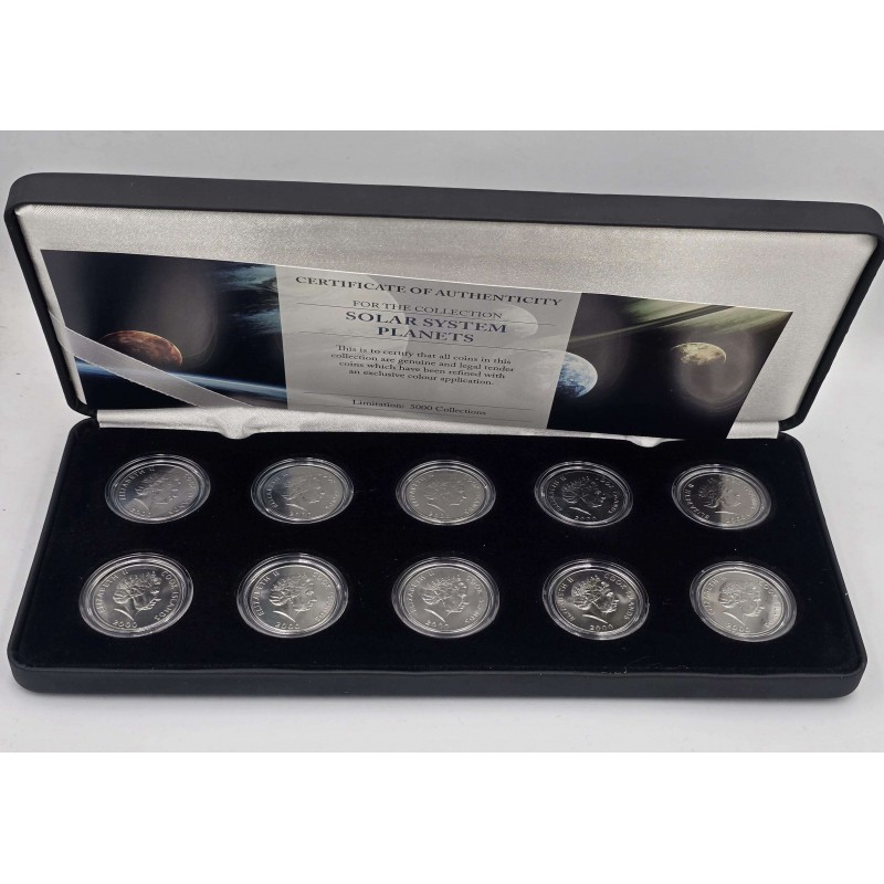 Cook Islands Solar System Planets set collection of 10 coins WORLD COINS
