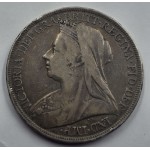 GREAT BRITAIN UK 1894 CROWN SILVER COIN QUEEN VICTORIA LVIII WORLD COINS