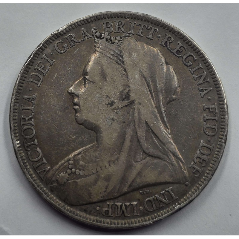 GREAT BRITAIN UK 1894 CROWN SILVER COIN QUEEN VICTORIA LVIII WORLD COINS