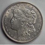 USA AMERICA MORGAN SILVER DOLLAR COIN 1921 AU WORLD COINS