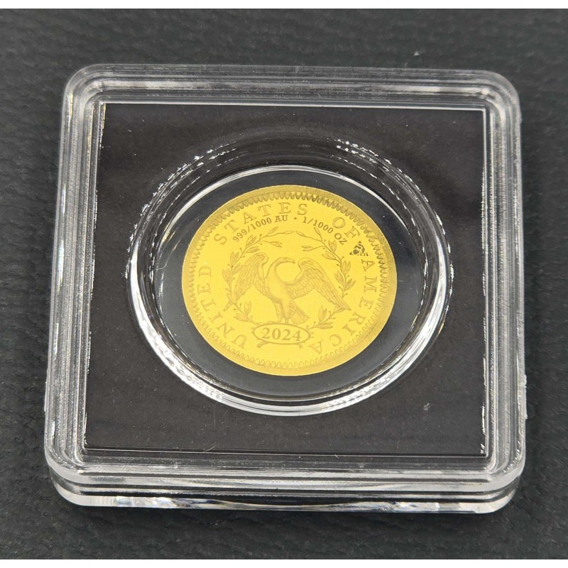 Flowing Hair dollar 1794 1/1000 Oz .999 Gold Coin 2024 GOLD AND SILVER BULLION