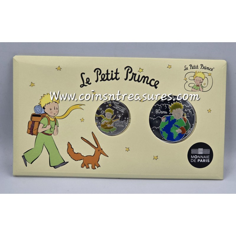 France The Little Prince Duo cardlet 10€ & 50€ silver coins 2026 WORLD COINS