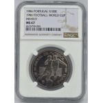 PORTUGAL 100 ESCUDOS 1986 MEXICO WORLD CUP NGC MS67 POP 1 WORLD COINS