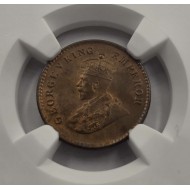 BRITISH INDIA 1/12 ANNA COIN 1930 C KGV NGC MS64RB
