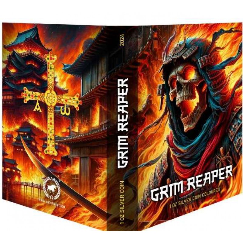 GRIM REAPER Samurai 1 Oz Silver Coin Canada 2024 GOLD AND SILVER BULLION