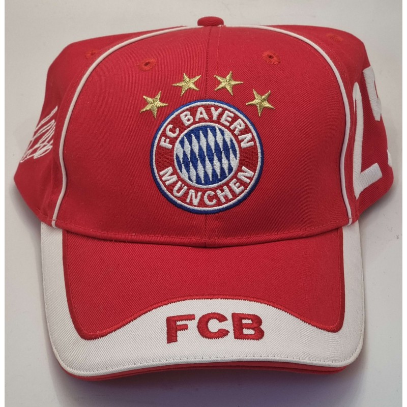 BAYERN MUNICH CAP RED OFICIAL HAT FOOTBALL SOCCER ADIDAS MULLER 25 ANTIQUES & OTHER COLLECTIBLES
