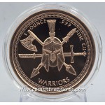 1 oz Aztec Warrior 999 Fine Copper Round GOLD AND SILVER BULLION