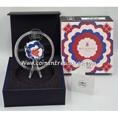 France 2026 Moulin Rouge Colored Shaped silver Proof coin