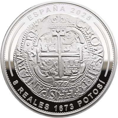 Jewels of Museum 1673 Carlos II Potosí Spain silver Proof coin 2025