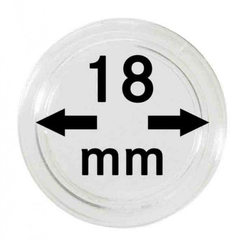 Leuchtturm Coin capsules for coins Ø 18 mm pack of 10 ACCESSORIES & SUPPLIES