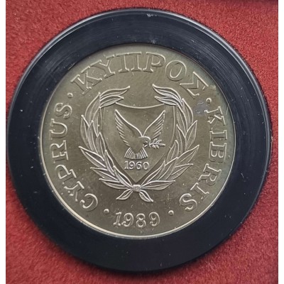 CYPRUS 1989 COPPER NICKEL 1 POUND SMALL STATES GAMES