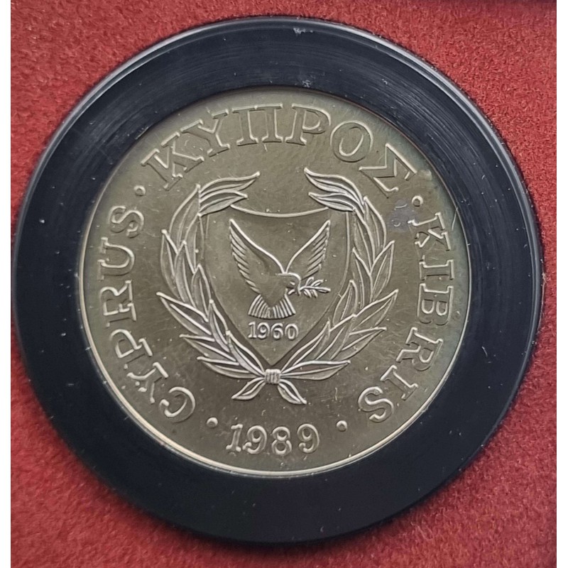 CYPRUS 1989 COPPER NICKEL 1 POUND SMALL STATES GAMES WORLD COINS