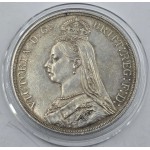 GREAT BRITAIN UK 1887 CROWN SILVER COIN QUEEN VICTORIA AU WORLD COINS