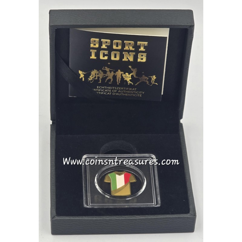 Italy Golden Football Jersey 1/1000 Oz Gold Coin GOLD AND SILVER BULLION