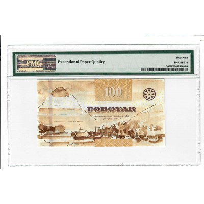 FAEROE FAROE ISLANDS p30 BANKNOTE 100 KRONUR 2011 PMG 69