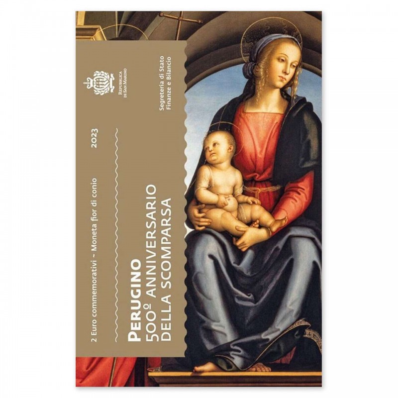 San Marino 2 euro coin 2023 500 years from death of Perugino WORLD COINS