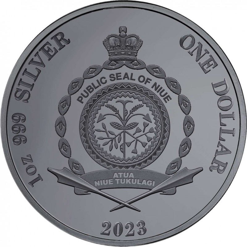 NIUE 2023 $1 Chess King 1oz Silver Black Proof Coin GOLD AND SILVER BULLION