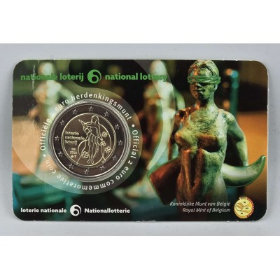 Belgium 2 Euro 2025 National lottery BU in Coin Card