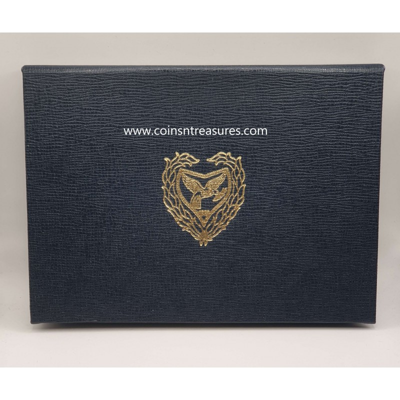 CYPRUS 1983 YEAR FIRST DECIMAL PROOF COIN SET IN LUXURY CASE WORLD COINS