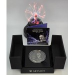 NIKOLA TESLA Bulb Inlay 2 Oz Silver Coin Cameroun 2023 GOLD AND SILVER BULLION
