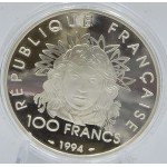 France 1994 Olympic Discobole Silver Proof 100 Francs coin WORLD COINS