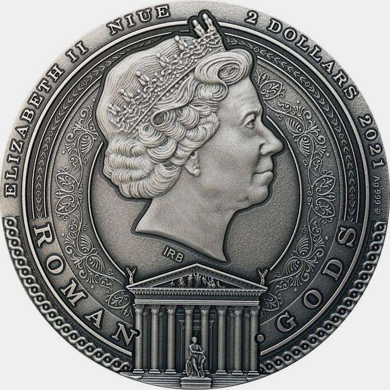 MARS ROMAN GODS 2021 2 oz Silver Coin NIUE GOLD AND SILVER BULLION