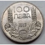 Bulgaria Boris III 100 Leva Silver coin 1937 WORLD COINS