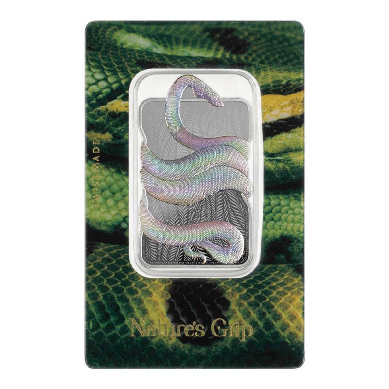 GREEN ANACONDA Nature Grip 1 Oz Silver PAMP bar Niue 2024 GOLD AND SILVER BULLION