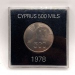 CYPRUS 1978 500 MILS HUMAN RIGHTS IN ROYAL MINT CASE WORLD COINS