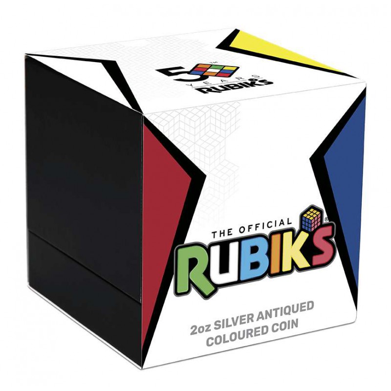 RUBIK CUBE 50th Anniversary 2 Oz Silver Coin 2$ Tuvalu 2024 GOLD AND SILVER BULLION