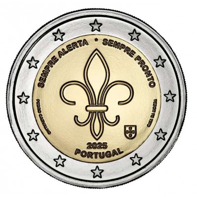 Portugal 2025 UNC 2 Euro Scouts coin Scouting
