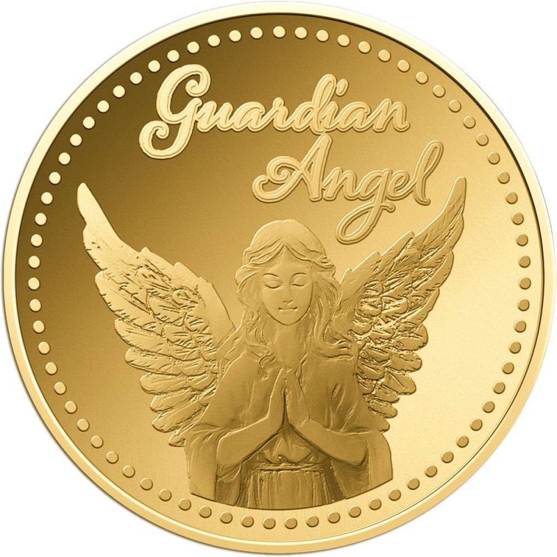 GUARDIAN ANGEL I 1/1000 Oz .999 Gold in Coin card 2023 GOLD AND SILVER BULLION