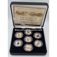 Treasures of the pharaohs III - set collection of 7 colored coins