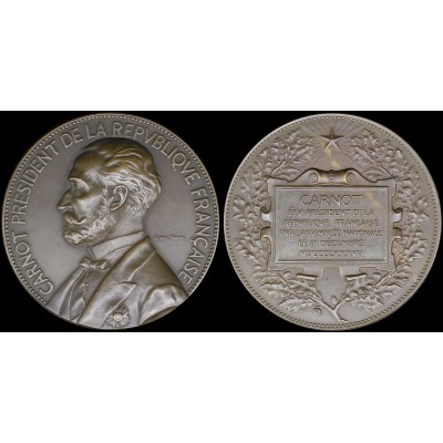 FRANCE LARGE MEDAL 148,6gr Commemorative Election of Sadi Carnot 1887