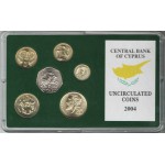 CYPRUS 2004 UNC COMPLETE LAST CENTS SET COINS WORLD COINS