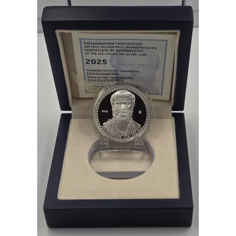 Greece 2025 Mathematicians Eratosthenes Silver Proof coin WORLD COINS