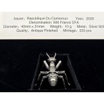 MECHANICAL ANT 3D Silver Coin 500 Francs Cameroon 2025 GOLD AND SILVER BULLION