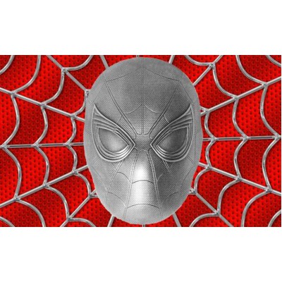 Fiji 2019 Marvel Spiderman Mask Shaped 2 oz Silver Coin